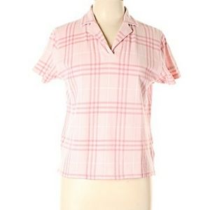 Authentic Burberry Golf Polo Pink Nova Check